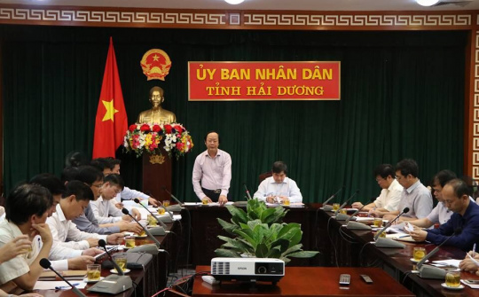 Thứ trưởng Bộ Tài nguyên và Môi trường làm việc với Tỉnh Hải Dương