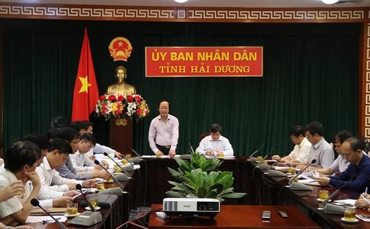 Thứ trưởng Bộ Tài nguyên và Môi trường làm việc với Tỉnh Hải Dương