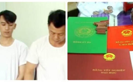 Phát hiện và bắt giữ hai kẻ làm bằng giả tiêu thụ khắp cả nước