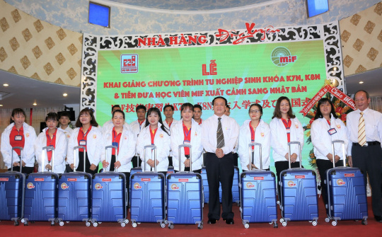 An Giang: Công ty MIF đưa các thực tập sinh sang Nhật Bản làm việc & Khai giảng khóa mới