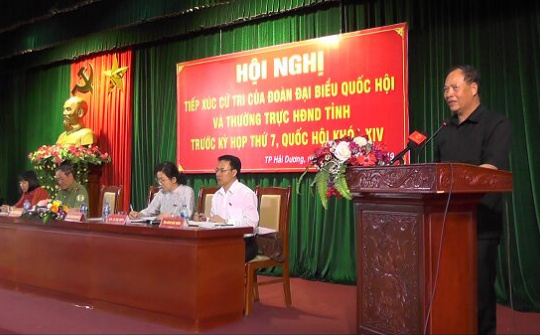 Đoàn đại biểu Quốc hội Hải Dương tiếp xúc cử tri tại 4 huyện, thành phố.