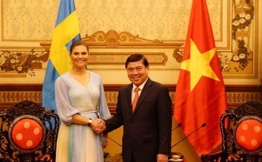 Chủ tịch UBND TP.HCM vui mừng tiếp đón công chúa kế vị Thụy Điển