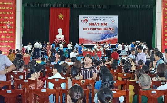 Nghệ An: Sôi nổi ngày hội hiến máu tình nguyện huyện Nghi Lộc lần I năm 2019
