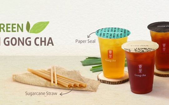 Trà sữa Gong Cha tiên phong giảm rác thải nhựa, dùng ống hút từ bã mía