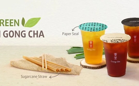 Trà sữa Gong Cha tiên phong giảm rác thải nhựa, dùng ống hút từ bã mía