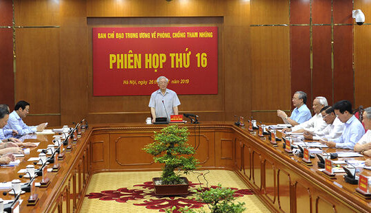 Tổng Bí thư, Chủ tịch nước chủ trì phiên họp về phòng chống tham nhũng
