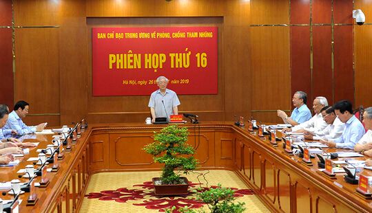 Tổng Bí thư, Chủ tịch nước chủ trì phiên họp về phòng chống tham nhũng