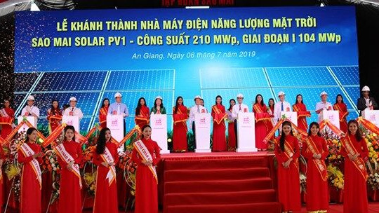 Sao Mai Group khánh thành Nhà máy Điện mặt trời 3.000 tỷ đồng