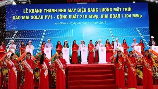 Sao Mai Group khánh thành Nhà máy Điện mặt trời 3.000 tỷ đồng
