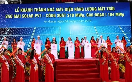 Sao Mai Group khánh thành Nhà máy Điện mặt trời 3.000 tỷ đồng