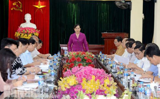 Hà Nam: Ban thường vụ Tỉnh ủy làm việc với Huyện ủy Thanh Liêm