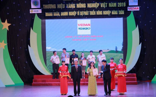 Tôn vinh thương hiệu vàng nông nghiệp Việt Nam 2019