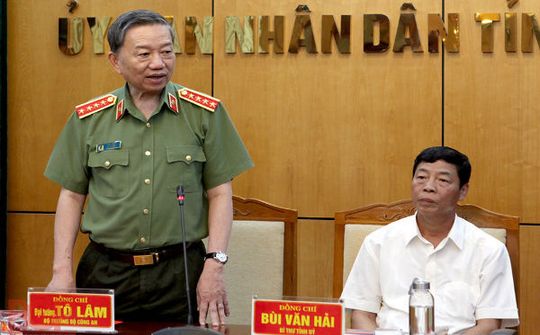 Bộ trưởng Bộ Công an Tô Lâm làm việc tại tỉnh Bắc Giang