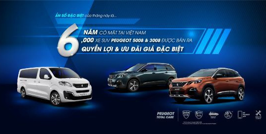 Peugeot ưu đãi giá lên đến 50 triệu và nhiều quyền lợi hấp dẫn khác