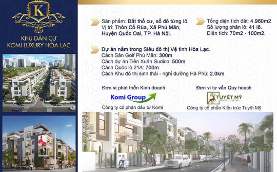Quốc Oai, Hà Nội: "Khu dân cư Komi Luxury Hòa lạc" chỉ là dự án ‘ma’?