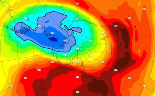 Lỗ thủng tầng ozone nhỏ nhất trong ba thập kỷ qua