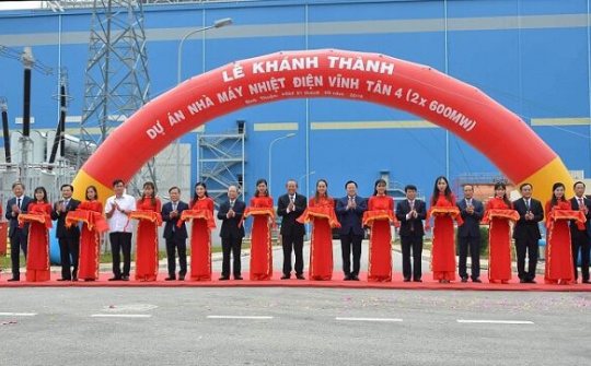 Cắt băng khánh thành Nhiệt điện  Vĩnh Tân 4