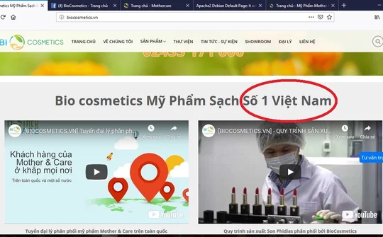 Công ty Bio Cosmetics tự phong mỹ phẩm "số 1", vi phạm Luật quảng cáo?
