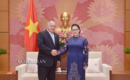 Chủ tịch Quốc hội Nguyễn Thị Kim Ngân tiếp Phó Chủ tịch thứ nhất Đảng XHCN thống nhất Venezuela