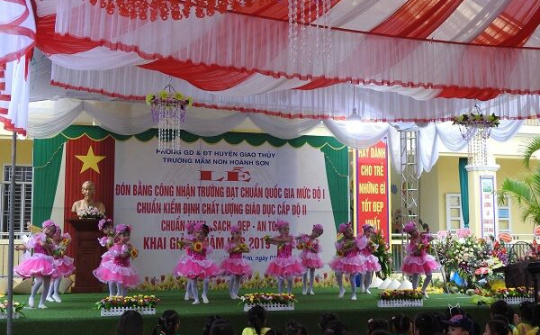 Trường mầm non Hoành Sơn: Tưng bừng chào đón năm học mới và đón nhận Bằng công nhận đạt chuẩn Quốc gia