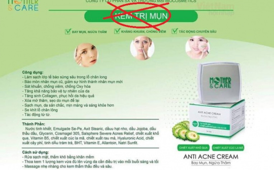 Công ty Bio Cosmetics bị xử phạt 30 triệu đồng do vi phạm quảng cáo trong lĩnh vực y tế