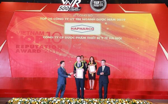 Hapharco nằm trong Top 4 công ty dược tư nhân lớn nhất Việt Nam