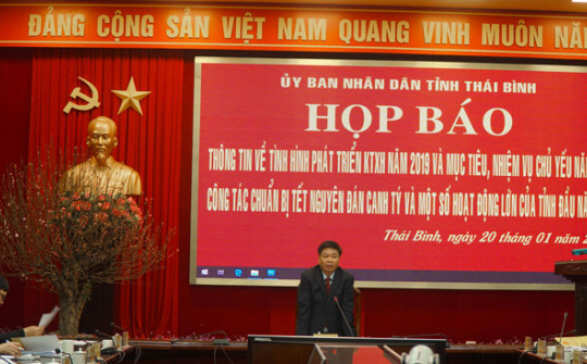 Thái Bình họp báo thông tin về tình hình kinh tế - xã hội năm 2019 và mục tiêu, nhiệm vụ năm 2020