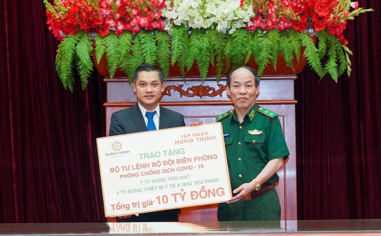 Hưng Thịnh Group: Trao tặng 10 tỷ đồng hỗ trợ Bộ Tư lệnh BĐBP phòng, chống dịch Covid-19