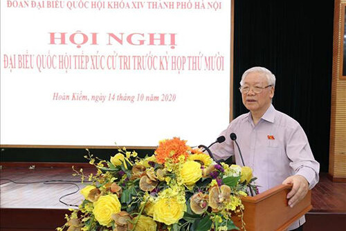 Tổng Bí thư, Chủ tịch nước Nguyễn Phú Trọng tiếp xúc cử tri TP Hà Nội