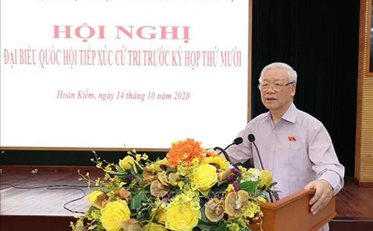 Tổng Bí thư, Chủ tịch nước Nguyễn Phú Trọng tiếp xúc cử tri TP Hà Nội