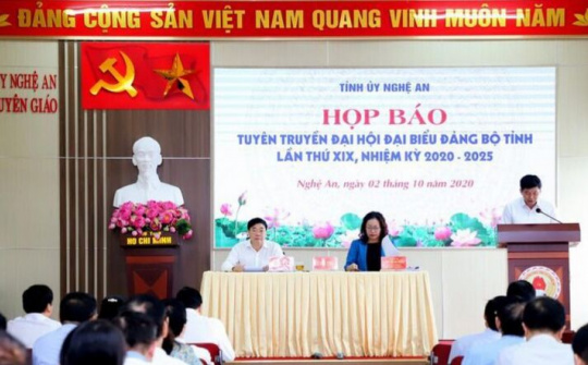 Đại hội Đảng bộ tỉnh Nghệ An lần thứ XIX diễn ra từ 16-18/10