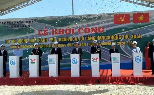 Khởi công xây dựng tuyến đường nối TP Thanh Hóa với Cảng Hàng không Thọ Xuân