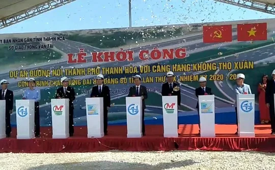 Khởi công xây dựng tuyến đường nối TP Thanh Hóa với Cảng Hàng không Thọ Xuân