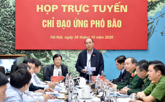 Dừng mọi cuộc họp, gấp rút sơ tán dân ứng phó cơn bão số 9