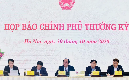 Nội dung trao đổi báo chí tại họp báo Chính phủ thường kỳ