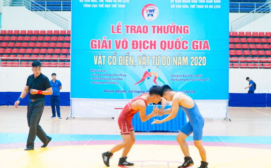Hơn 250 vận động viên tham gia Giải vô địch Vật cổ điển, Vật tự do toàn quốc năm 2020