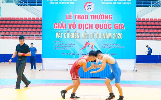 Hơn 250 vận động viên tham gia Giải vô địch Vật cổ điển, Vật tự do toàn quốc năm 2020