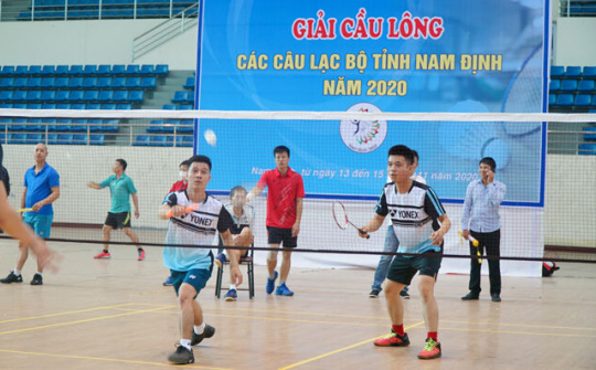 Khai mạc Giải Cầu lông các Câu lạc bộ tỉnh Nam Định năm 2020