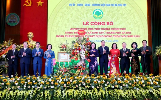 Thị xã Sơn Tây, Hà Nội  hoàn thành nhiệm vụ xây dựng nông thôn mới