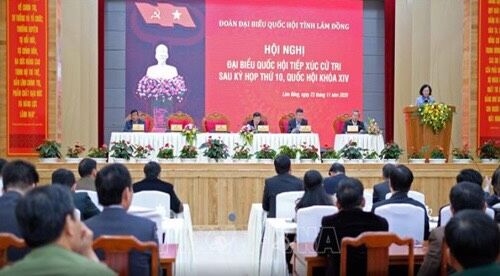 Đoàn đại biểu Quốc hội tỉnh Lâm Đồng tiếp xúc cử tri