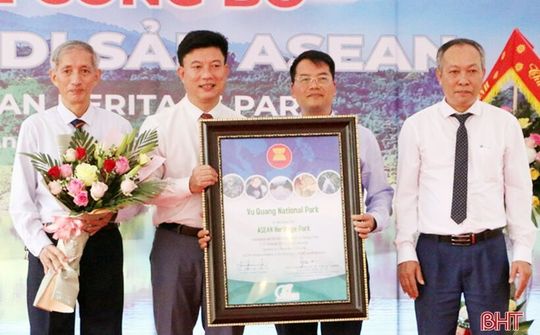 Vườn quốc gia Vũ Quang đón nhận danh hiệu ‘Vườn di sản ASEAN’