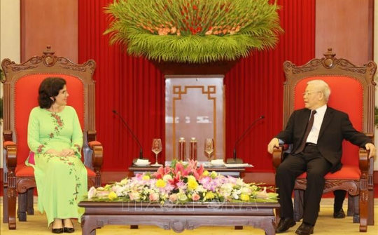 Tổng Bí thư, Chủ tịch nước Nguyễn Phú Trọng tiếp Đại sứ Cuba