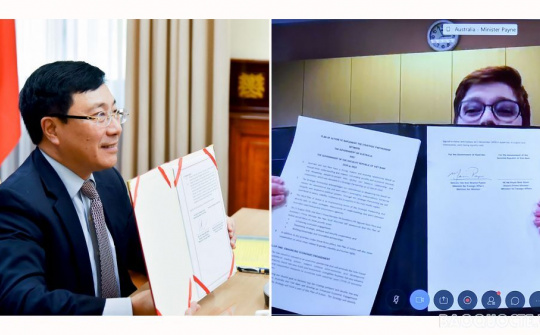 Việt Nam-Australia ký Chương trình hành động triển khai quan hệ Đối tác Chiến lược giai đoạn 2020-2023