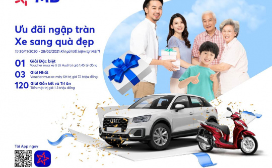 Gửi tiền tại MB trúng ô tô Audi