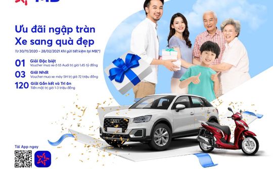Gửi tiền tại MB trúng ô tô Audi