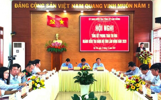 Lâm Đồng: Hội nghị tổng kết phong trào thi đua Ngành kiểm tra Đảng bộ tỉnh năm 2020