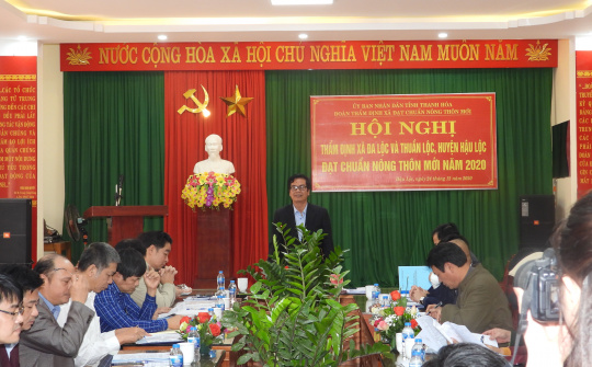 Thẩm định đạt chuẩn nông thôn mới tại xã Thuần Lộc và Đa Lộc