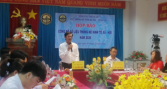 Bà Rịa – Vũng Tàu: Họp báo Công bố số liệu Thống kê kinh tế – xã hội năm 2020