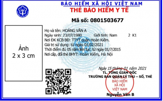 BHXH Việt Nam ban hành mẫu thẻ BHYT mới