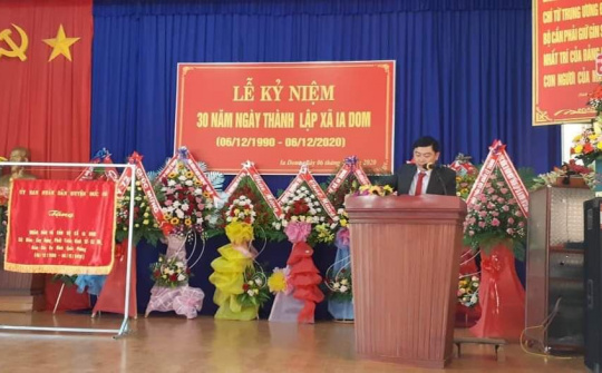 Kỷ niệm 30 năm ngày thành lập xã Ia Dom (huyện Đức Cơ, Gia Lai)